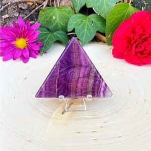 Fluorite Crystal Eye Pyramid Carving